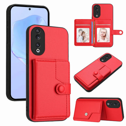 Button Card Bag RFID Anti-theft Phone Case, For Honor 90, For Honor X50i, For Honor X7a / Play7T, For Honor X8a