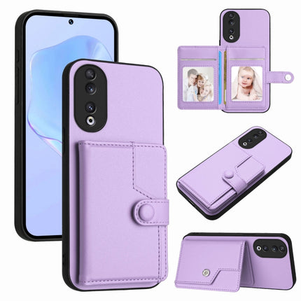 Button Card Bag RFID Anti-theft Phone Case, For Honor 90, For Honor X50i, For Honor X7a / Play7T, For Honor X8a
