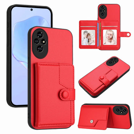 Button Card Bag RFID Anti-theft Phone Case, For Honor X6b, For Honor 200, For Honor 200 Pro, For Honor 200 Lite 5G