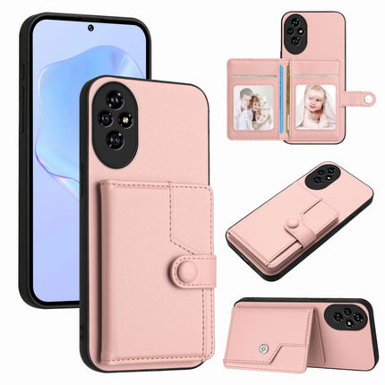 Button Card Bag RFID Anti-theft Phone Case, For Honor X6b, For Honor 200, For Honor 200 Pro, For Honor 200 Lite 5G
