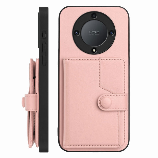 Button Card Bag RFID Anti-theft Phone Case, For Honor X9a / Magic5 Lite