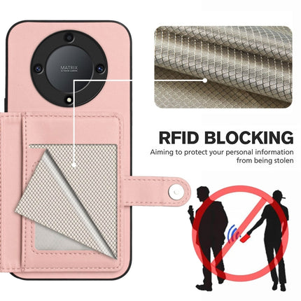 Button Card Bag RFID Anti-theft Phone Case, For Honor X9a / Magic5 Lite