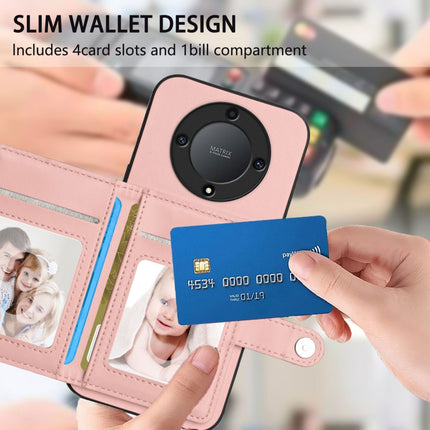 Button Card Bag RFID Anti-theft Phone Case, For Honor X9a / Magic5 Lite