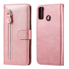 Fashion Calf Texture Zipper Horizontal Flip Leather Case with Stand & Card Slots & Wallet Function, For Huawei Honor 9X Lite