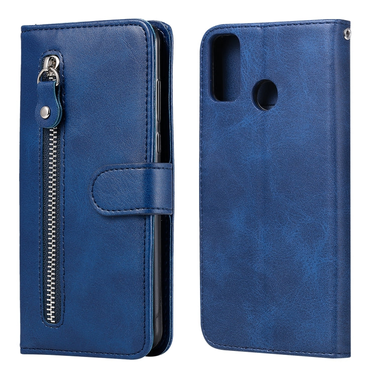 Fashion Calf Texture Zipper Horizontal Flip Leather Case with Stand & Card Slots & Wallet Function, For Huawei Honor 9X Lite