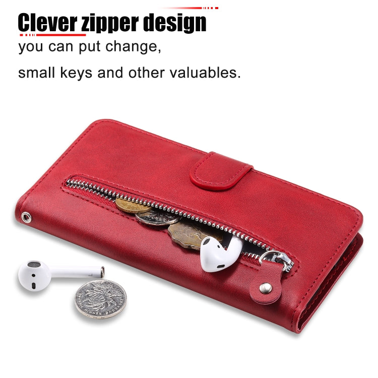 Fashion Calf Texture Zipper Horizontal Flip Leather Case with Stand & Card Slots & Wallet Function, For Samsung Galaxy Note20 Ultra, For Samsung Galaxy Note20, For Huawei Honor 9X Lite