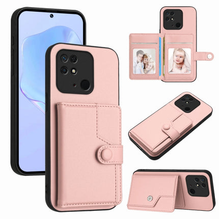Button Card Bag RFID Anti-theft Phone Case, For Redmi Note 12 5G Global, For Redmi 12C / 11A, For Redmi 10C
