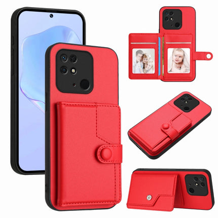 Button Card Bag RFID Anti-theft Phone Case, For Redmi Note 12 5G Global, For Redmi 12C / 11A, For Redmi 10C