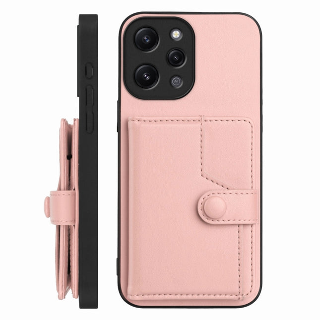 Button Card Bag RFID Anti-theft Phone Case, For Redmi 12 4G Global, For Redmi Note 12 Turbo, For Redmi K60 / K60 Pro, For Redmi Note 12S 4G Global