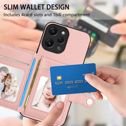 Button Card Bag RFID Anti-theft Phone Case, For Redmi 12 4G Global, For Redmi Note 12 Turbo, For Redmi K60 / K60 Pro, For Redmi Note 12S 4G Global