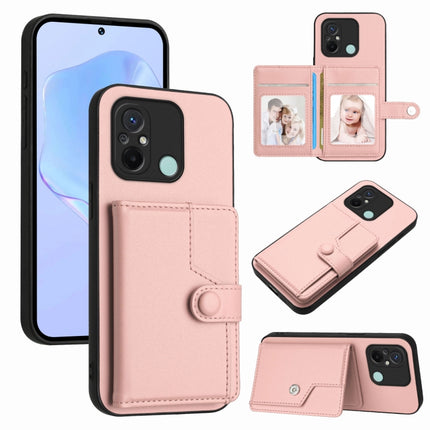 Button Card Bag RFID Anti-theft Phone Case, For Redmi Note 12 5G Global, For Redmi 12C / 11A, For Redmi 10C
