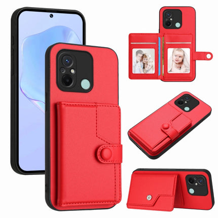 Button Card Bag RFID Anti-theft Phone Case, For Redmi Note 12 5G Global, For Redmi 12C / 11A, For Redmi 10C