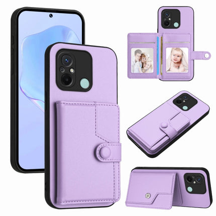 Button Card Bag RFID Anti-theft Phone Case, For Redmi Note 12 5G Global, For Redmi 12C / 11A, For Redmi 10C