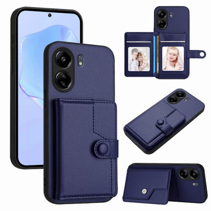 Button Card Bag RFID Anti-theft Phone Case, For Redmi Note 13 Pro 5G, For Redmi 13C 4G Global, For Redmi Note 13 5G, For Redmi Note 13 Pro+