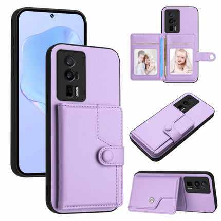 Button Card Bag RFID Anti-theft Phone Case, For Redmi 12 4G Global, For Redmi Note 12 Turbo, For Redmi K60 / K60 Pro, For Redmi Note 12S 4G Global