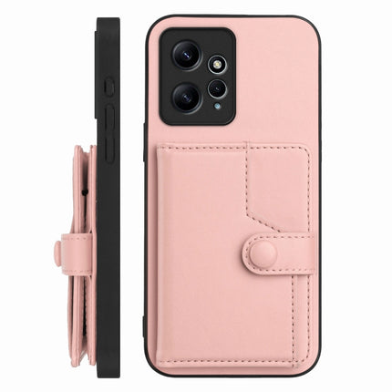 Button Card Bag RFID Anti-theft Phone Case, For Redmi Note 12 4G Global, For Redmi Note 12 Pro+ Global, For Redmi Note 12 Pro 5G Global, For Redmi Note 12 Pro Speed