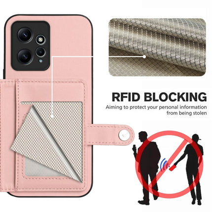 Button Card Bag RFID Anti-theft Phone Case, For Redmi Note 12 4G Global, For Redmi Note 12 Pro+ Global, For Redmi Note 12 Pro 5G Global, For Redmi Note 12 Pro Speed