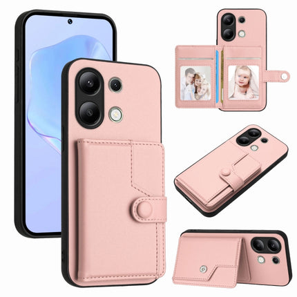 Button Card Bag RFID Anti-theft Phone Case, For Redmi A3 4G Global, For Redmi Note 13 Pro 4G Global, For Redmi Note 13 4G Global, For Redmi 13C 5G / 13R