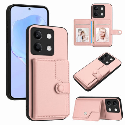Button Card Bag RFID Anti-theft Phone Case, For Redmi Note 13 Pro 5G, For Redmi 13C 4G Global, For Redmi Note 13 5G, For Redmi Note 13 Pro+
