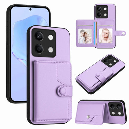Button Card Bag RFID Anti-theft Phone Case, For Redmi Note 13 Pro 5G, For Redmi 13C 4G Global, For Redmi Note 13 5G, For Redmi Note 13 Pro+