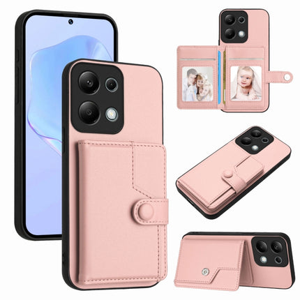 Button Card Bag RFID Anti-theft Phone Case, For Redmi A3 4G Global, For Redmi Note 13 Pro 4G Global, For Redmi Note 13 4G Global, For Redmi 13C 5G / 13R