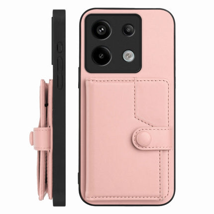 Button Card Bag RFID Anti-theft Phone Case, For Redmi Note 13 Pro 5G, For Redmi 13C 4G Global, For Redmi Note 13 5G, For Redmi Note 13 Pro+