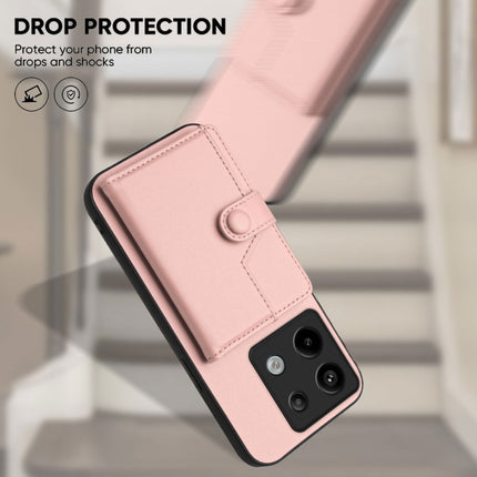 Button Card Bag RFID Anti-theft Phone Case, For Redmi Note 13 Pro 5G, For Redmi 13C 4G Global, For Redmi Note 13 5G, For Redmi Note 13 Pro+