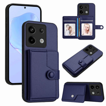 Button Card Bag RFID Anti-theft Phone Case, For Redmi Note 13 Pro 5G, For Redmi 13C 4G Global, For Redmi Note 13 5G, For Redmi Note 13 Pro+