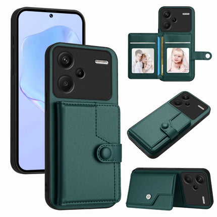 Button Card Bag RFID Anti-theft Phone Case, For Redmi Note 13 Pro 5G, For Redmi 13C 4G Global, For Redmi Note 13 5G, For Redmi Note 13 Pro+