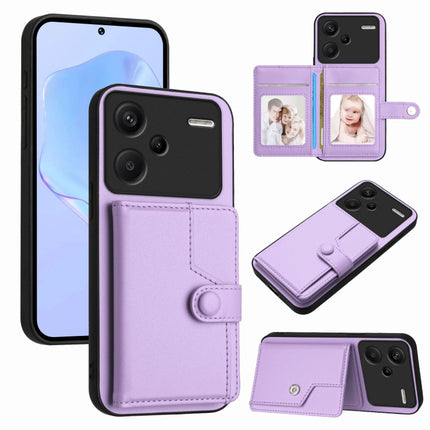Button Card Bag RFID Anti-theft Phone Case, For Redmi Note 13 Pro 5G, For Redmi 13C 4G Global, For Redmi Note 13 5G, For Redmi Note 13 Pro+