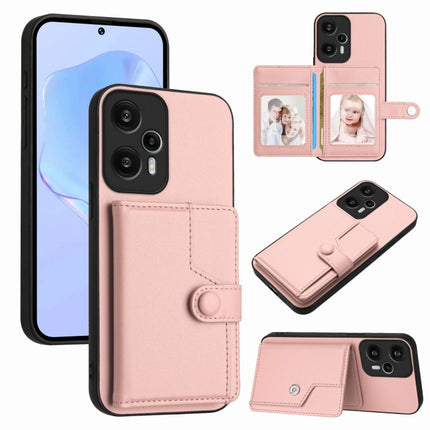 Button Card Bag RFID Anti-theft Phone Case, For Redmi 12 4G Global, For Redmi Note 12 Turbo, For Redmi K60 / K60 Pro, For Redmi Note 12S 4G Global
