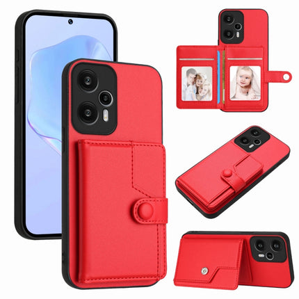 Button Card Bag RFID Anti-theft Phone Case, For Redmi 12 4G Global, For Redmi Note 12 Turbo, For Redmi K60 / K60 Pro, For Redmi Note 12S 4G Global