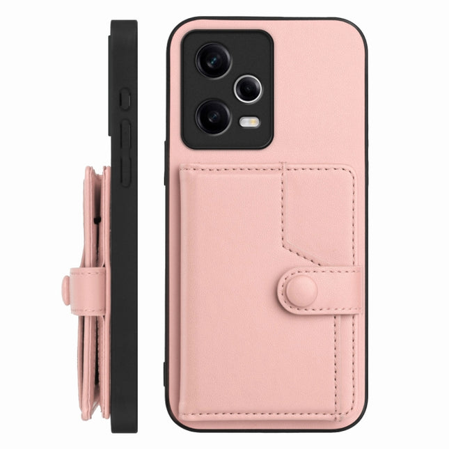 Button Card Bag RFID Anti-theft Phone Case, For Redmi Note 12 5G Global, For Redmi 12C / 11A, For Redmi 10C