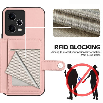 Button Card Bag RFID Anti-theft Phone Case, For Redmi Note 12 5G Global, For Redmi 12C / 11A, For Redmi 10C