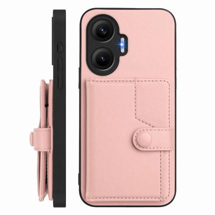 Button Card Bag RFID Anti-theft Phone Case, For Redmi Turbo 4 Pro / Xiaomi Poco F7, For Redmi A5 4G 171.7mm / Xiaomi Poco C71, For Redmi Note 13R / 13 4G, For Redmi Turbo 3