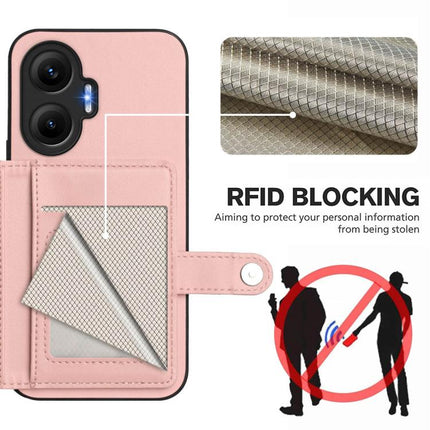 Button Card Bag RFID Anti-theft Phone Case, For Redmi Turbo 4 Pro / Xiaomi Poco F7, For Redmi A5 4G 171.7mm / Xiaomi Poco C71, For Redmi Note 13R / 13 4G, For Redmi Turbo 3