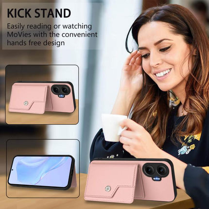 Button Card Bag RFID Anti-theft Phone Case, For Redmi Turbo 4 Pro / Xiaomi Poco F7, For Redmi A5 4G 171.7mm / Xiaomi Poco C71, For Redmi Note 13R / 13 4G, For Redmi Turbo 3