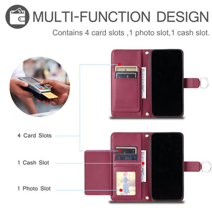 Ring Buckle Rhombic Leather Phone Case, For iPhone 18 Pro, For iPhone 18 Pro Max, For iPhone 17e / 16e, For iPhone 17 Pro Max
