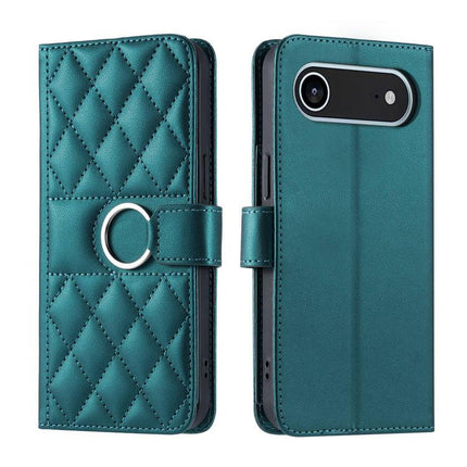 Ring Buckle Rhombic Leather Phone Case, For iPhone 17 Pro, For iPhone 17, For iPhone Air