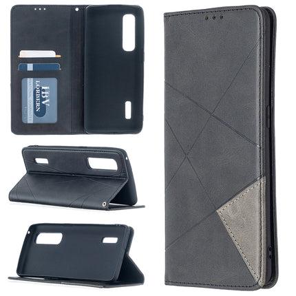 Rhombus Texture Horizontal Flip Magnetic Leather Case with Holder & Card Slots, For OPPO Find X2 Pro, For OPPO Reno4 5G, For OPPO Find X2 Neo / Reno 3 Pro