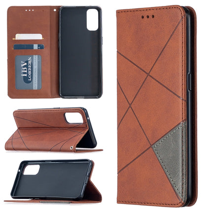 Rhombus Texture Horizontal Flip Magnetic Leather Case with Holder & Card Slots, For OPPO Find X2 Pro, For OPPO Reno4 5G, For OPPO Find X2 Neo / Reno 3 Pro