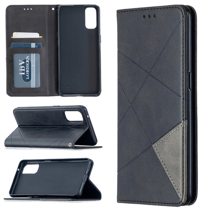 Rhombus Texture Horizontal Flip Magnetic Leather Case with Holder & Card Slots, For OPPO Find X2 Pro, For OPPO Reno4 5G, For OPPO Find X2 Neo / Reno 3 Pro