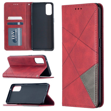 Rhombus Texture Horizontal Flip Magnetic Leather Case with Holder & Card Slots, For OPPO Find X2 Pro, For OPPO Reno4 5G, For OPPO Find X2 Neo / Reno 3 Pro