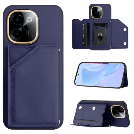 Skin Feel Four Card Slots Phone Case with Wrist Strap, For vivo V50 Lite 4G, For vivo Y39 5G / Y300i, For vivo Y200