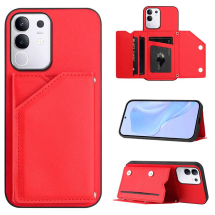 Skin Feel Four Card Slots Phone Case with Wrist Strap, For vivo X200s, For vivo Y29 4G / T4x / Y300t, For vivo V50 / V50e, For vivo X200 Ultra