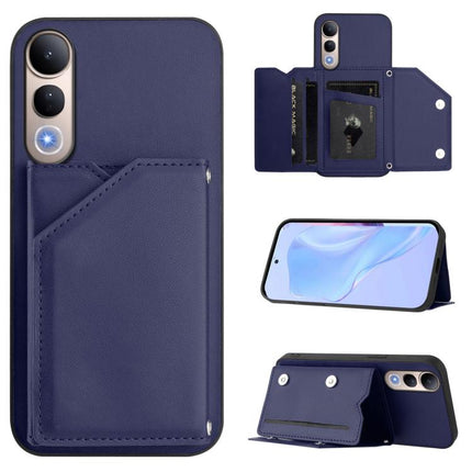 Skin Feel Four Card Slots Phone Case with Wrist Strap, For vivo V50 Lite 4G, For vivo Y39 5G / Y300i, For vivo Y200