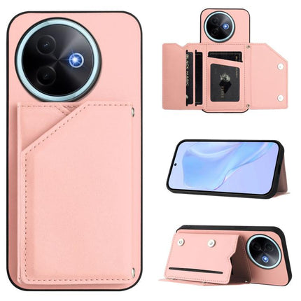 Skin Feel Four Card Slots Phone Case with Wrist Strap, For vivo V50 Lite 4G, For vivo Y39 5G / Y300i, For vivo Y200