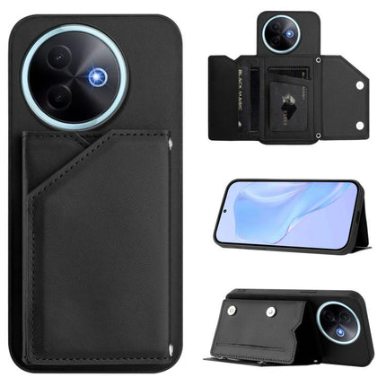 Skin Feel Four Card Slots Phone Case with Wrist Strap, For vivo V50 Lite 4G, For vivo Y39 5G / Y300i, For vivo Y200