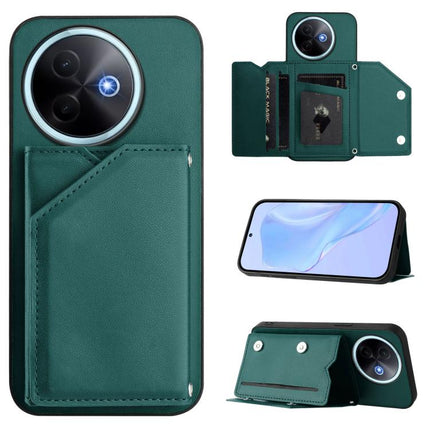 Skin Feel Four Card Slots Phone Case with Wrist Strap, For vivo V50 Lite 4G, For vivo Y39 5G / Y300i, For vivo Y200