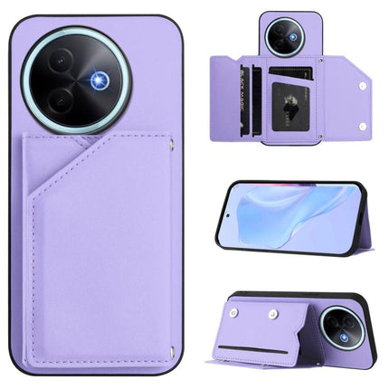 Skin Feel Four Card Slots Phone Case with Wrist Strap, For vivo V50 Lite 4G, For vivo Y39 5G / Y300i, For vivo Y200